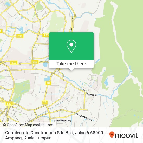 Cobblecrete Construction Sdn Bhd, Jalan 6 68000 Ampang map