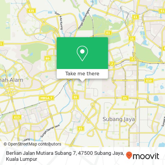 Berlian Jalan Mutiara Subang 7, 47500 Subang Jaya map