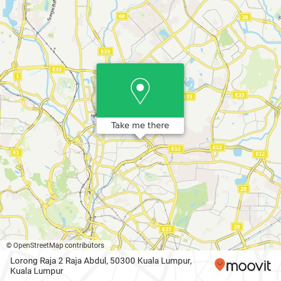 Peta Lorong Raja 2 Raja Abdul, 50300 Kuala Lumpur