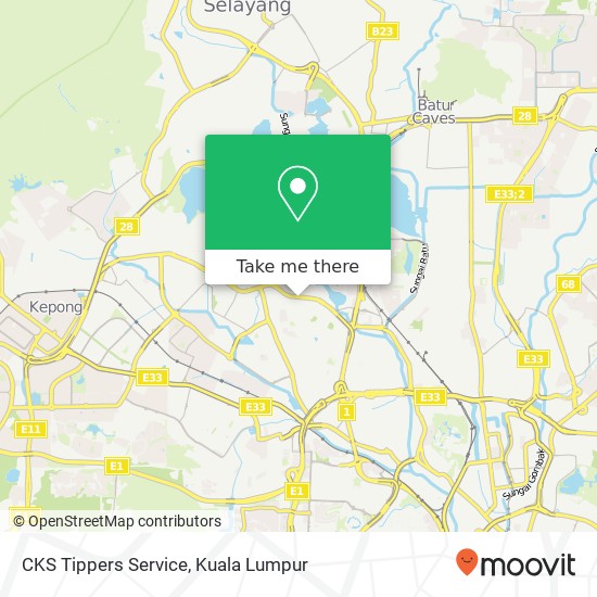 CKS Tippers Service map