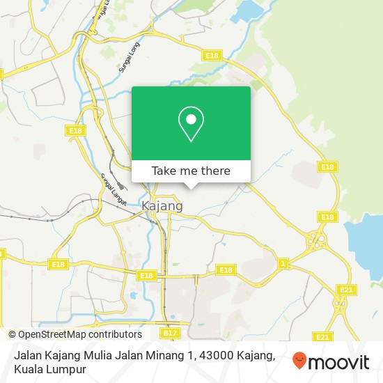 Peta Jalan Kajang Mulia Jalan Minang 1, 43000 Kajang