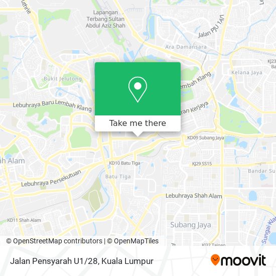 Jalan Pensyarah U1/28 map