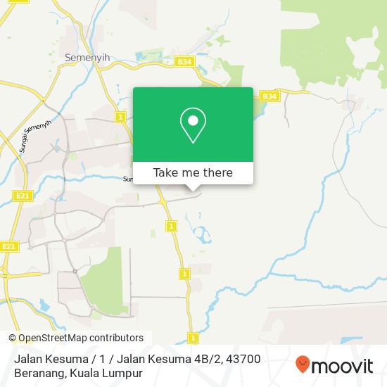 Jalan Kesuma / 1 / Jalan Kesuma 4B / 2, 43700 Beranang map