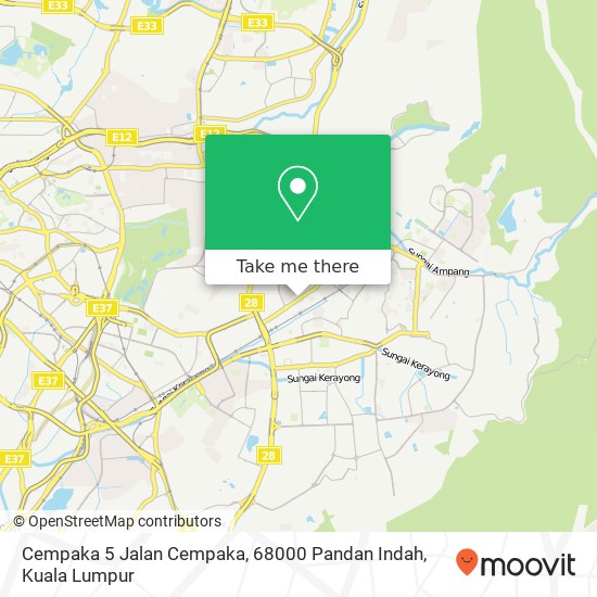 Cempaka 5 Jalan Cempaka, 68000 Pandan Indah map