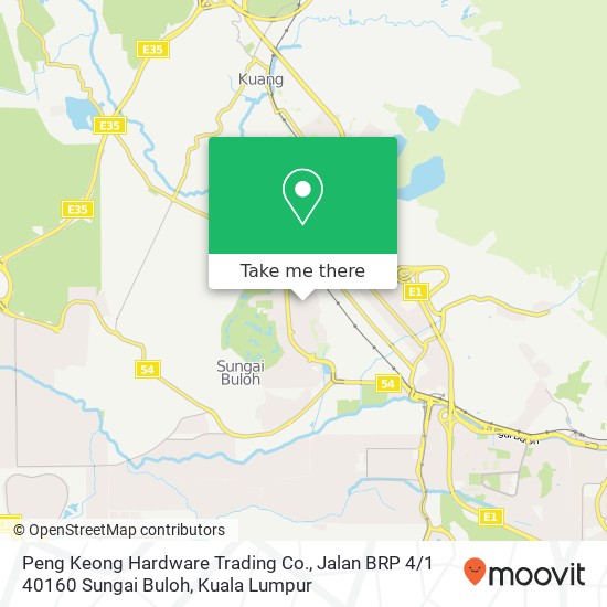 Peta Peng Keong Hardware Trading Co., Jalan BRP 4 / 1 40160 Sungai Buloh