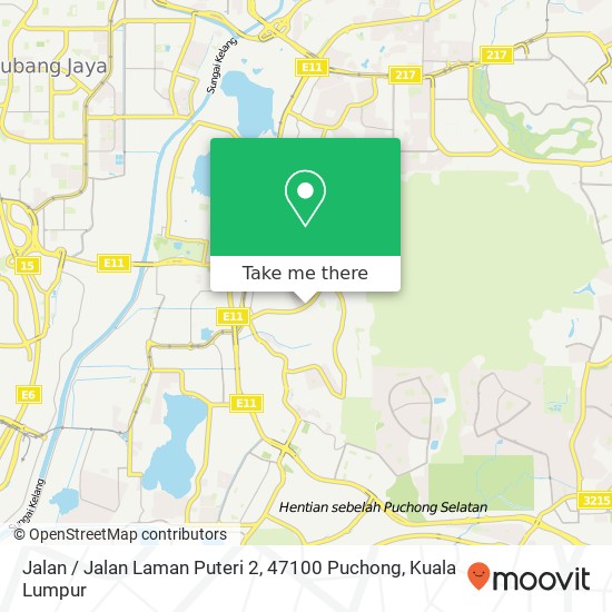 Peta Jalan / Jalan Laman Puteri 2, 47100 Puchong