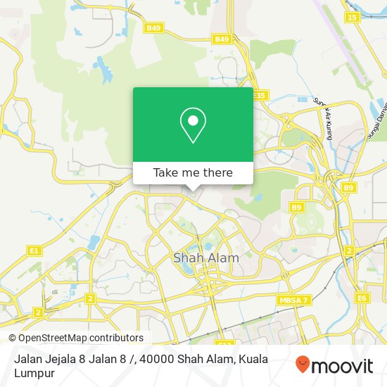 Jalan Jejala 8 Jalan 8 /, 40000 Shah Alam map