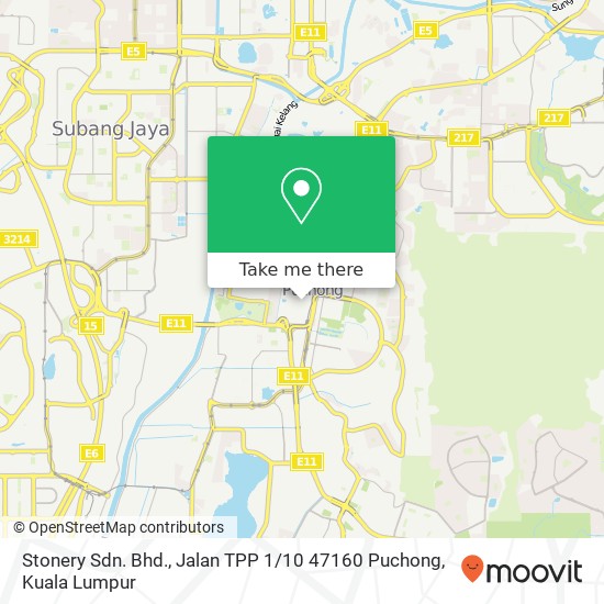 Stonery Sdn. Bhd., Jalan TPP 1 / 10 47160 Puchong map