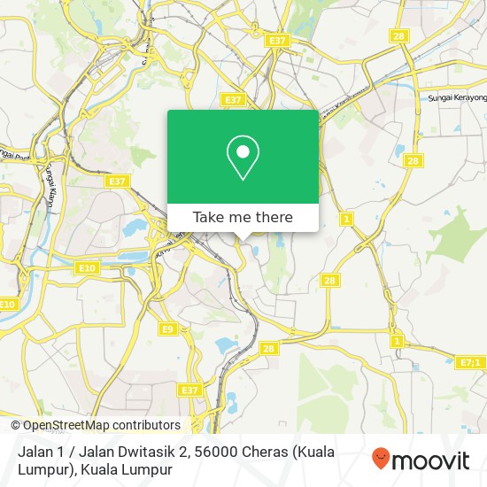 Peta Jalan 1 / Jalan Dwitasik 2, 56000 Cheras (Kuala Lumpur)