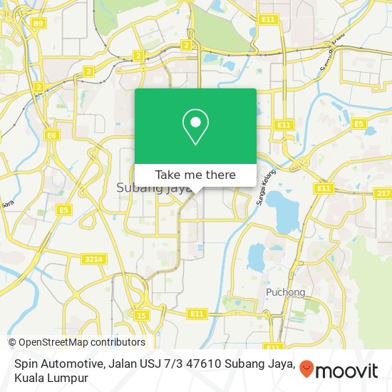 Spin Automotive, Jalan USJ 7 / 3 47610 Subang Jaya map