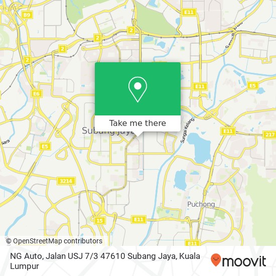 NG Auto, Jalan USJ 7 / 3 47610 Subang Jaya map