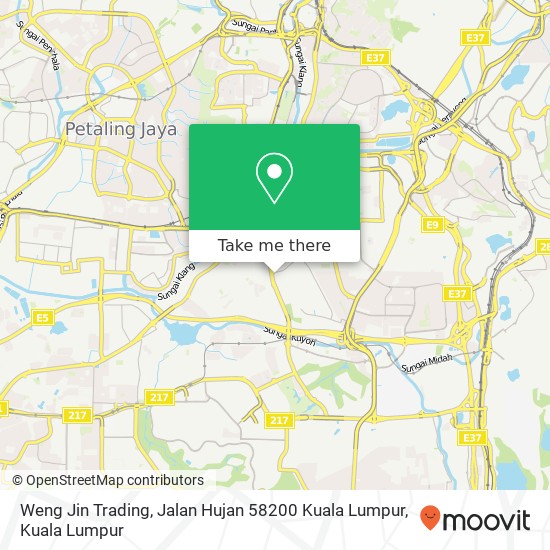 Weng Jin Trading, Jalan Hujan 58200 Kuala Lumpur map