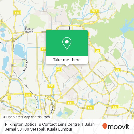 Pilkington Optical & Contact Lens Centre, 1 Jalan Jernai 53100 Setapak map