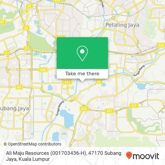 Ali Maju Resources (001703436-H), 47170 Subang Jaya map