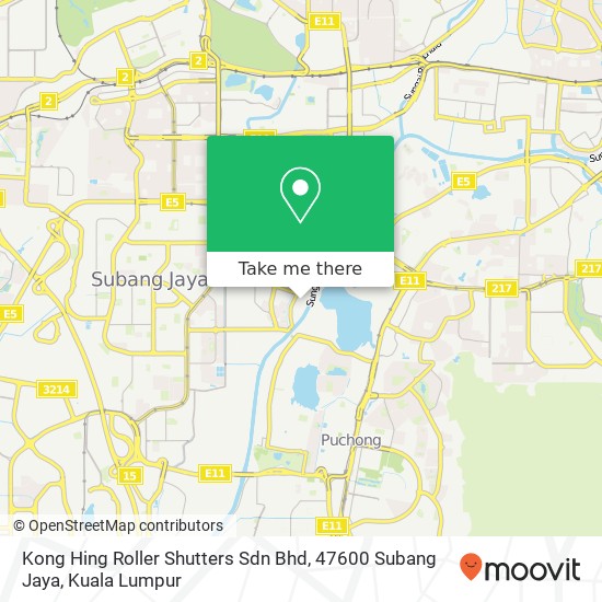 Kong Hing Roller Shutters Sdn Bhd, 47600 Subang Jaya map