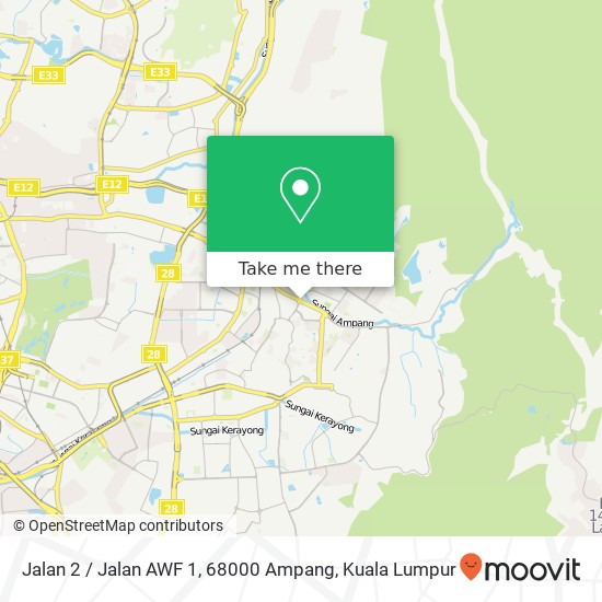 Peta Jalan 2 / Jalan AWF 1, 68000 Ampang