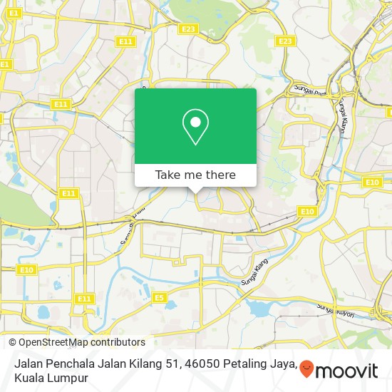 Peta Jalan Penchala Jalan Kilang 51, 46050 Petaling Jaya