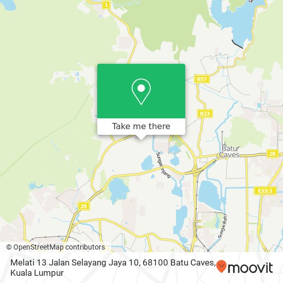 Peta Melati 13 Jalan Selayang Jaya 10, 68100 Batu Caves