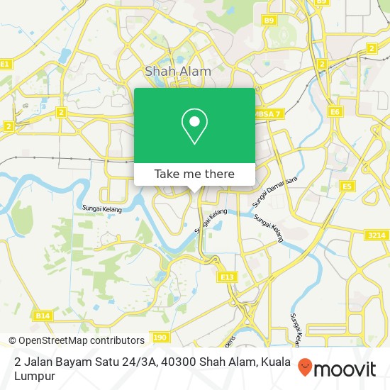 Peta 2 Jalan Bayam Satu 24 / 3A, 40300 Shah Alam