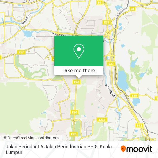 Jalan Perindust 6 Jalan Perindustrian PP 5 map