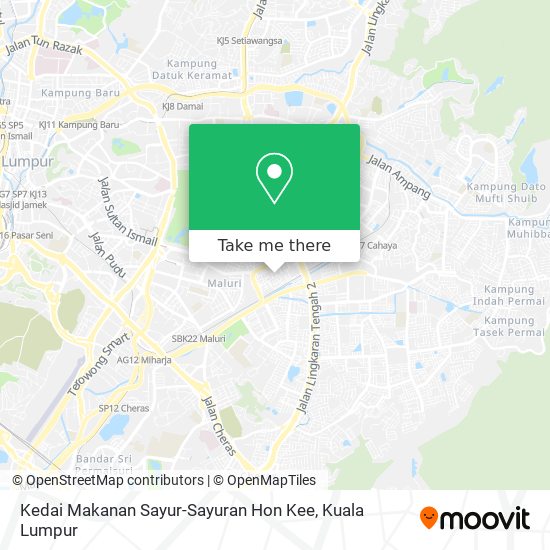 Kedai Makanan Sayur-Sayuran Hon Kee map