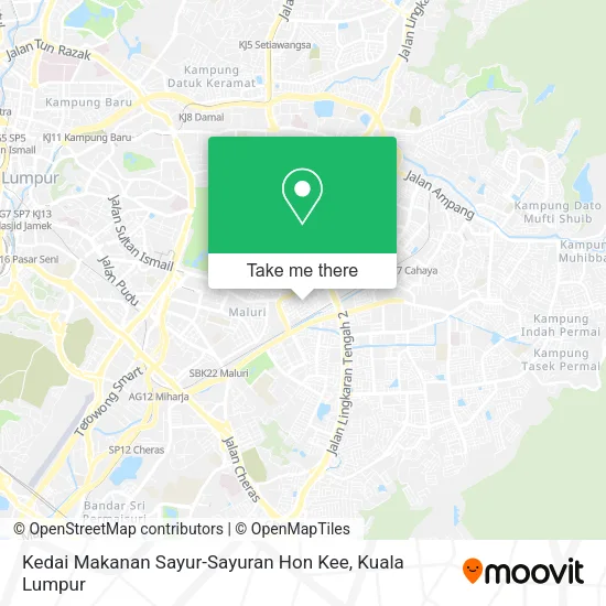 Kedai Makanan Sayur-Sayuran Hon Kee map