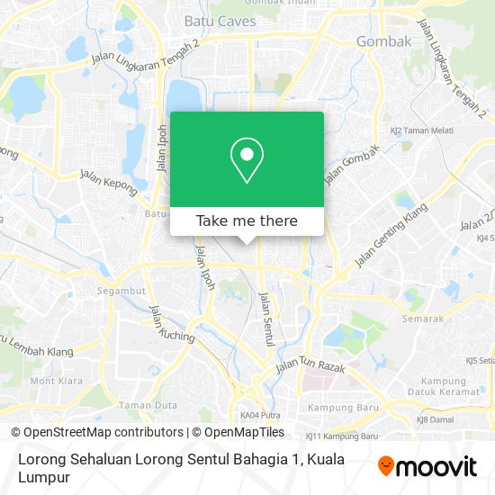 Peta Lorong Sehaluan Lorong Sentul Bahagia 1