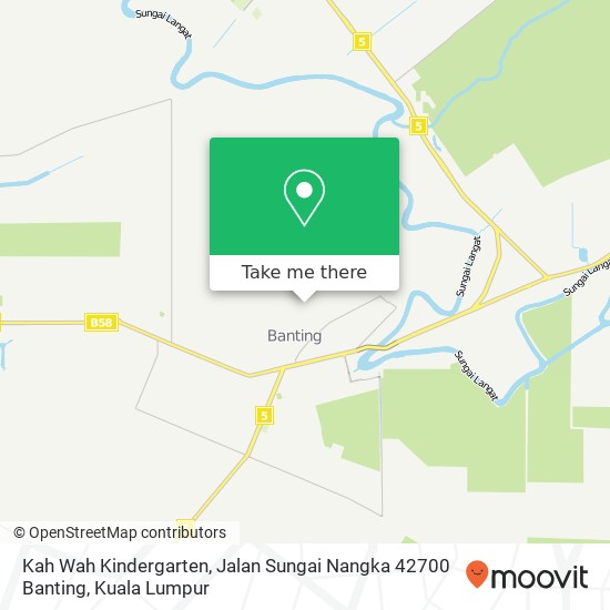 Peta Kah Wah Kindergarten, Jalan Sungai Nangka 42700 Banting
