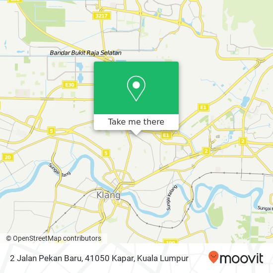 Peta 2 Jalan Pekan Baru, 41050 Kapar