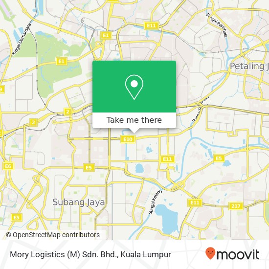 Mory Logistics (M) Sdn. Bhd. map