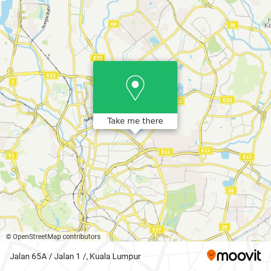 Jalan 65A / Jalan 1 / map