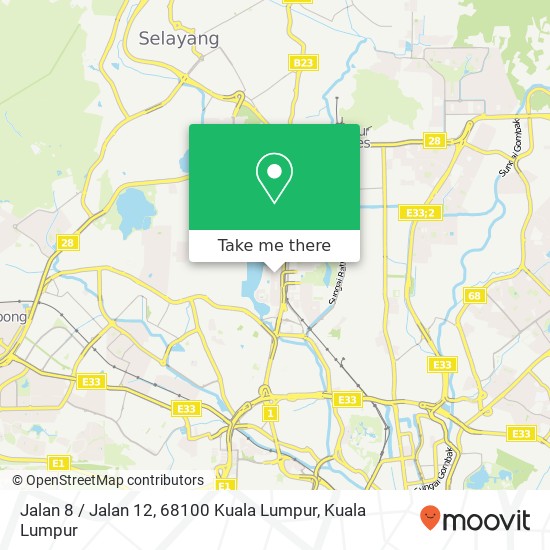 Jalan 8 / Jalan 12, 68100 Kuala Lumpur map
