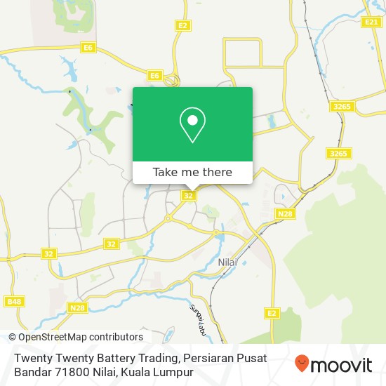 Twenty Twenty Battery Trading, Persiaran Pusat Bandar 71800 Nilai map