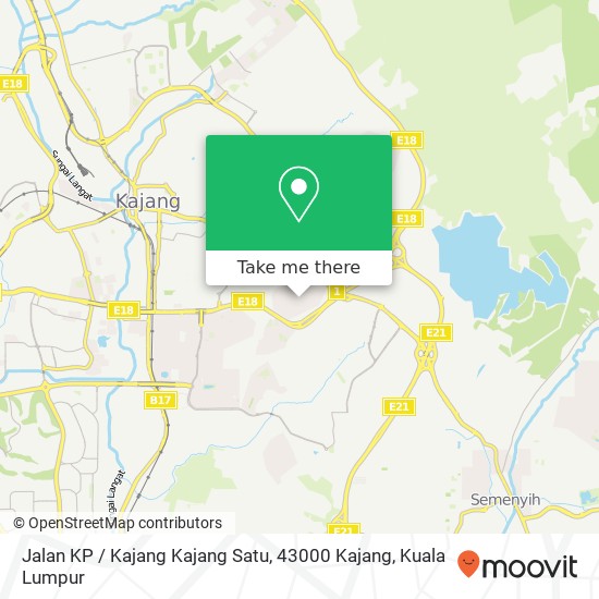 Jalan KP / Kajang Kajang Satu, 43000 Kajang map