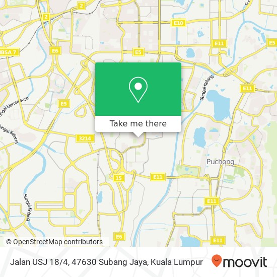 Peta Jalan USJ 18 / 4, 47630 Subang Jaya