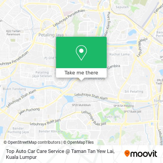 Top Auto Car Care Service @ Taman Tan Yew Lai map