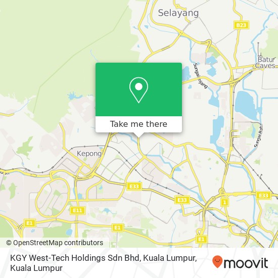 Peta KGY West-Tech Holdings Sdn Bhd, Kuala Lumpur