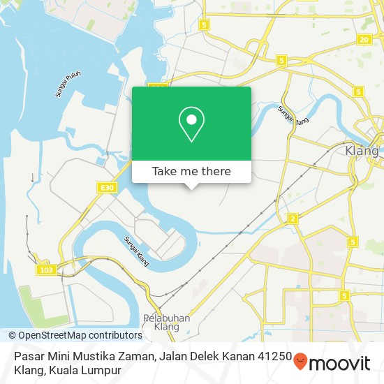 Pasar Mini Mustika Zaman, Jalan Delek Kanan 41250 Klang map