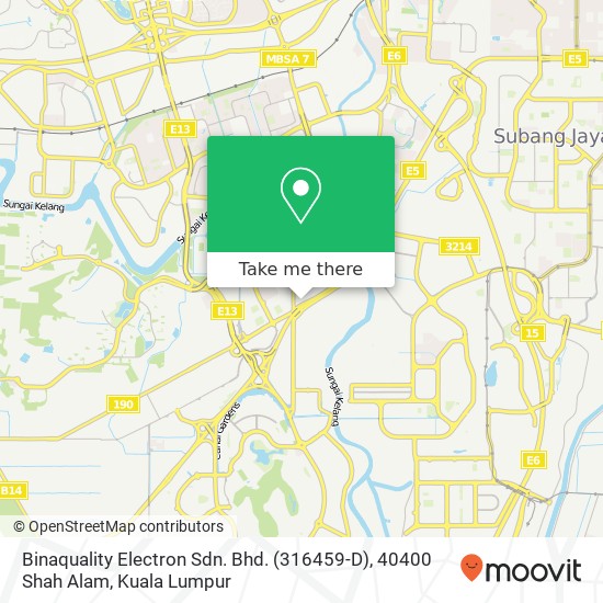 Binaquality Electron Sdn. Bhd. (316459-D), 40400 Shah Alam map