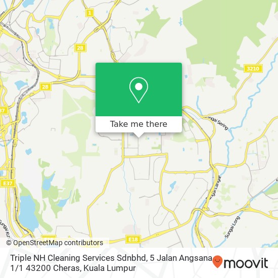 Triple NH Cleaning Services Sdnbhd, 5 Jalan Angsana 1 / 1 43200 Cheras map