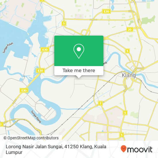 Peta Lorong Nasir Jalan Sungai, 41250 Klang