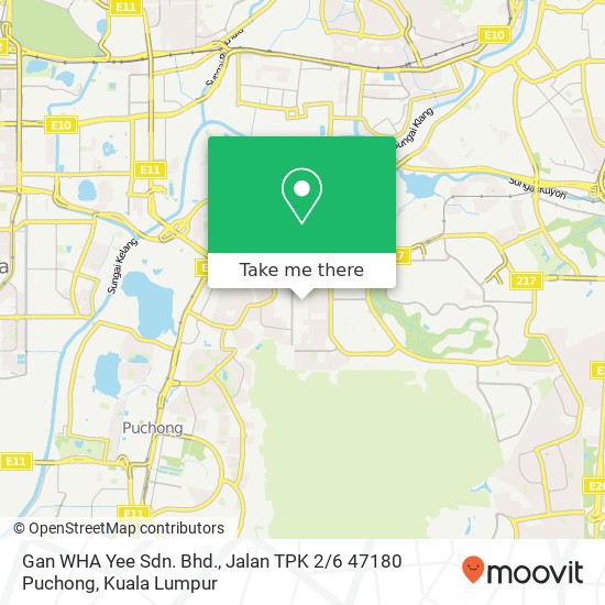 Gan WHA Yee Sdn. Bhd., Jalan TPK 2 / 6 47180 Puchong map