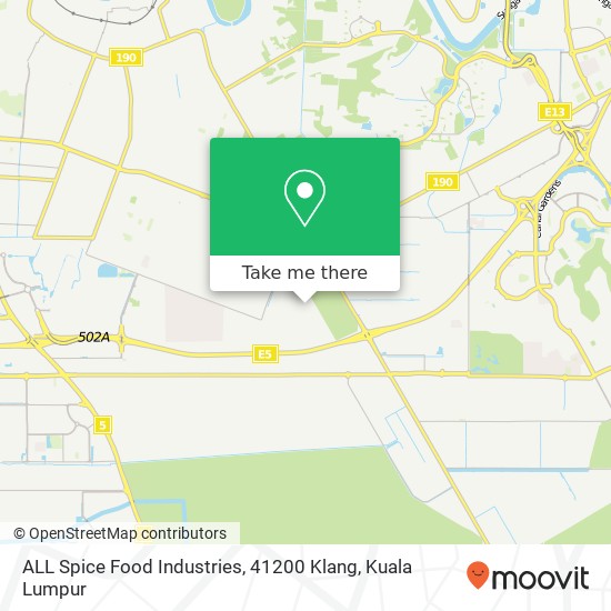 Peta ALL Spice Food Industries, 41200 Klang