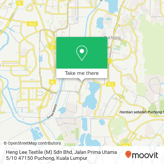 Heng Lee Textile (M) Sdn Bhd, Jalan Prima Utama 5 / 10 47150 Puchong map