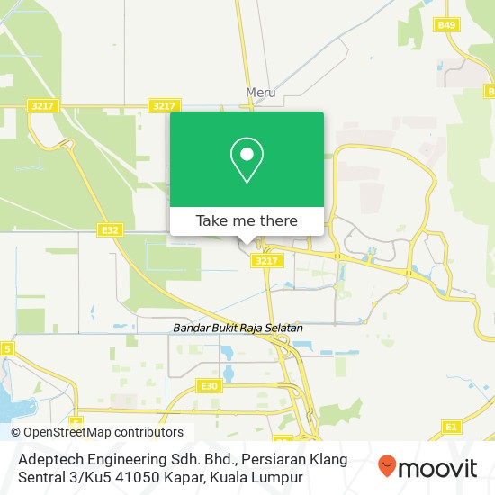 Peta Adeptech Engineering Sdh. Bhd., Persiaran Klang Sentral 3 / Ku5 41050 Kapar