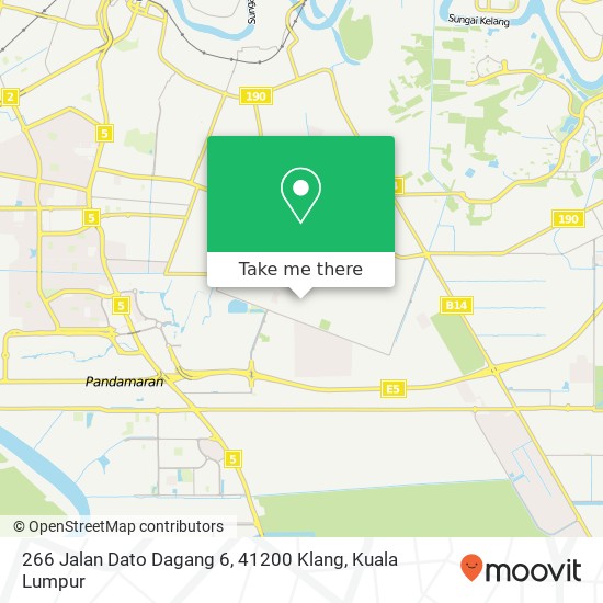 Peta 266 Jalan Dato Dagang 6, 41200 Klang