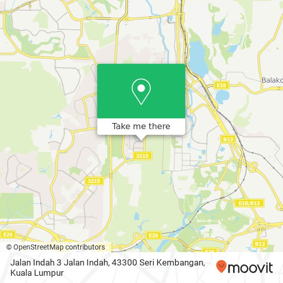 Jalan Indah 3 Jalan Indah, 43300 Seri Kembangan map