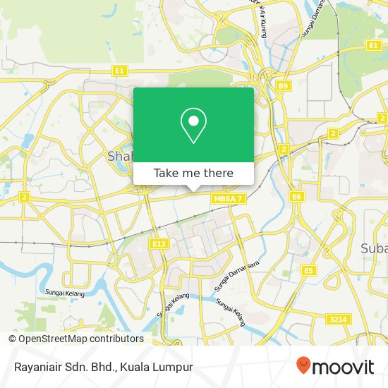 Rayaniair Sdn. Bhd. map