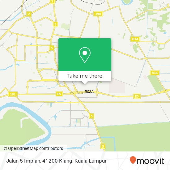 Peta Jalan 5 Impian, 41200 Klang