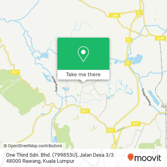 One Third Sdn. Bhd. (799853U), Jalan Desa 3 / 3 48000 Rawang map